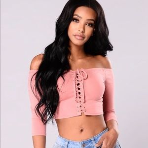 Pink Crop Top (fashionnova)